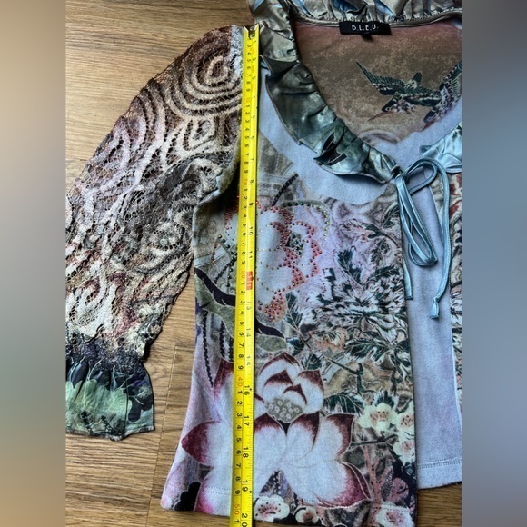 Y2K B.L.E.U‎ Blue Lace Cardigan - Picture 9 of 10